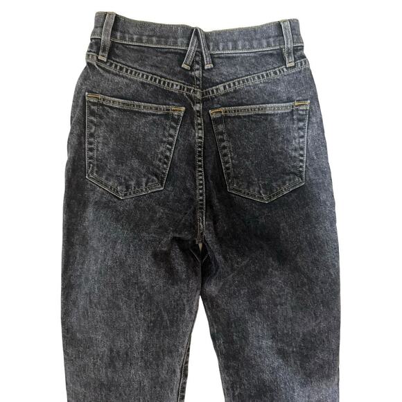 Slvrlake Leila Jeans High Waisted Straight Leg Ankle Length Washed Black Size 24 - Picture 7 of 11
